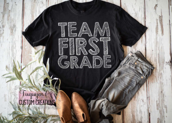 Team First Grade Teacher T-Shirt for Adults