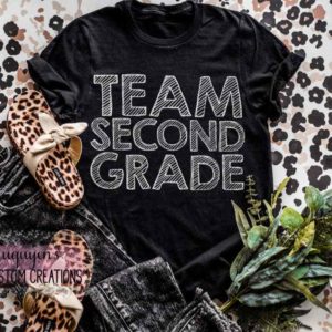 Team Second Grade Teacher T-Shirt for Adults