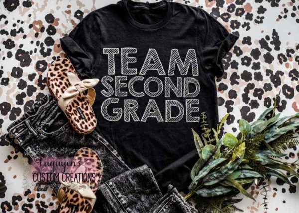 Team Second Grade Teacher T-Shirt for Adults